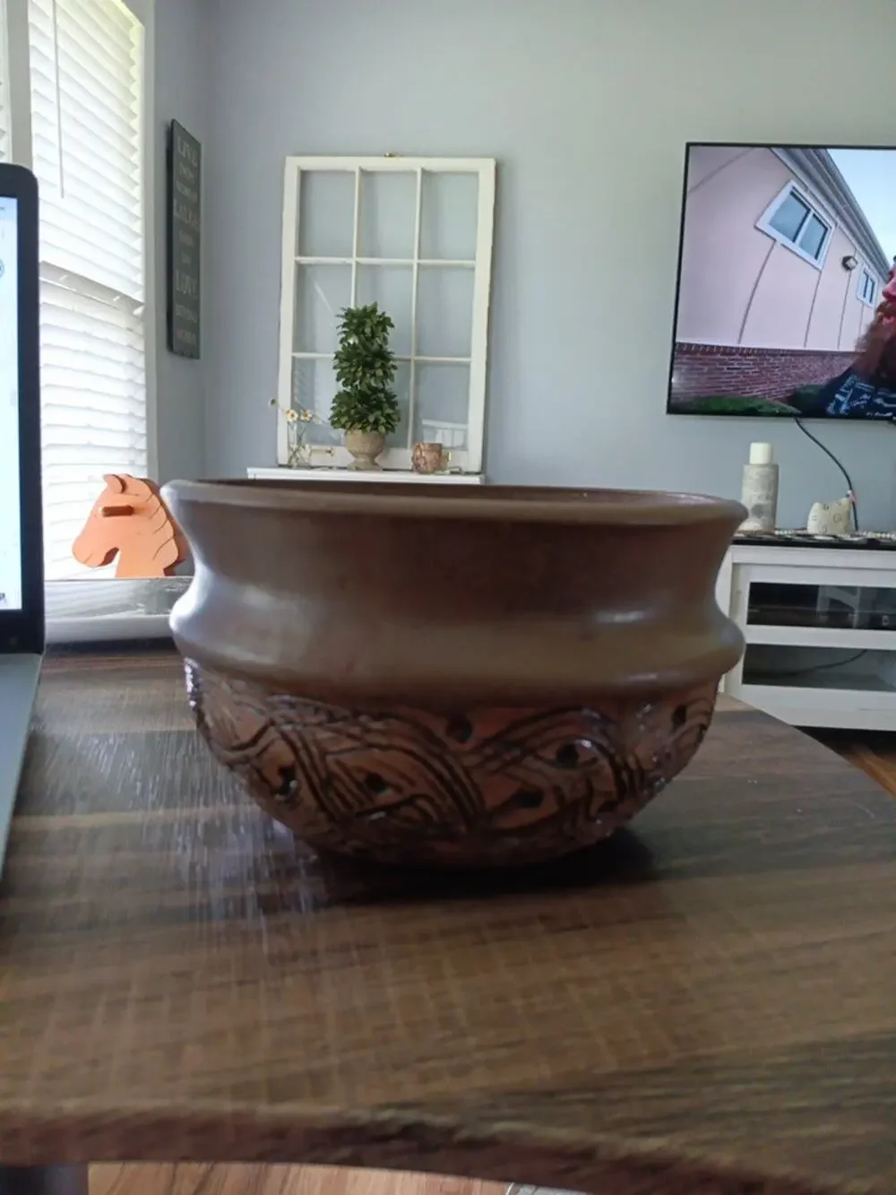 HANDMADE POTTERY PIECE Dated 1976 Signed